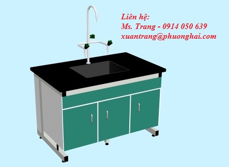 Bàn thí nghiệm áp tường chống hóa chất cao cấp bảo hành 3 năm